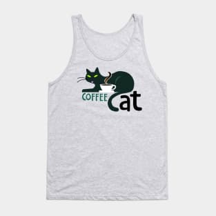 Black Coffee Black cat Tank Top